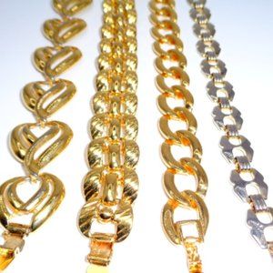 Four braslets gold coated 7in